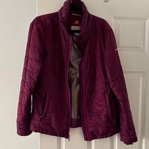 Women's Burgundy Puffer Jacket